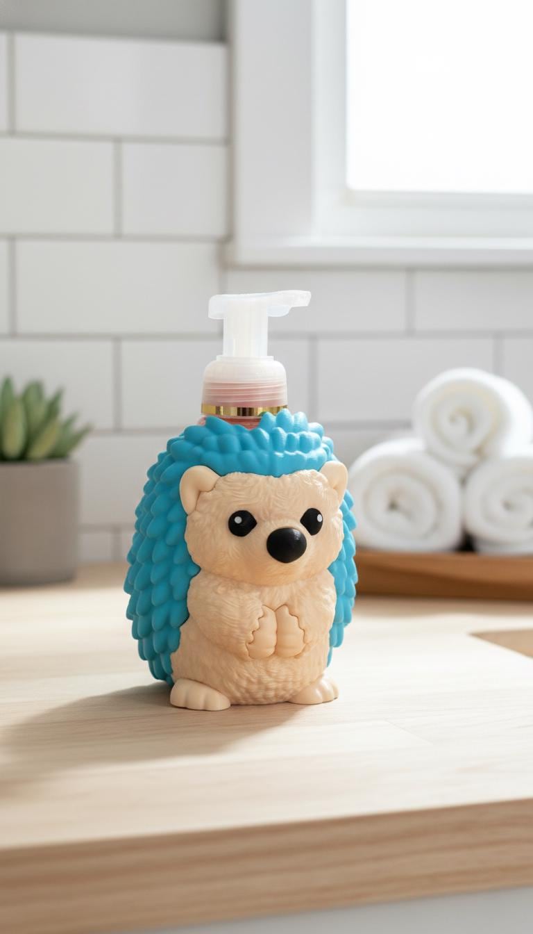 Hedgehog Soap Holder - Fits Standard Foaming Soap Bottles